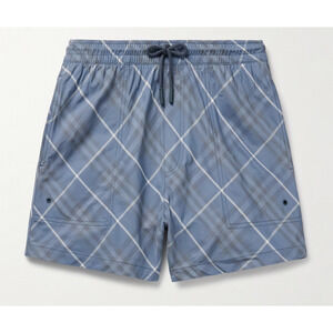 F0 NWT New BURBERRY Slim Fit Short Length Checked Swim Shorts Trunks Size S $550